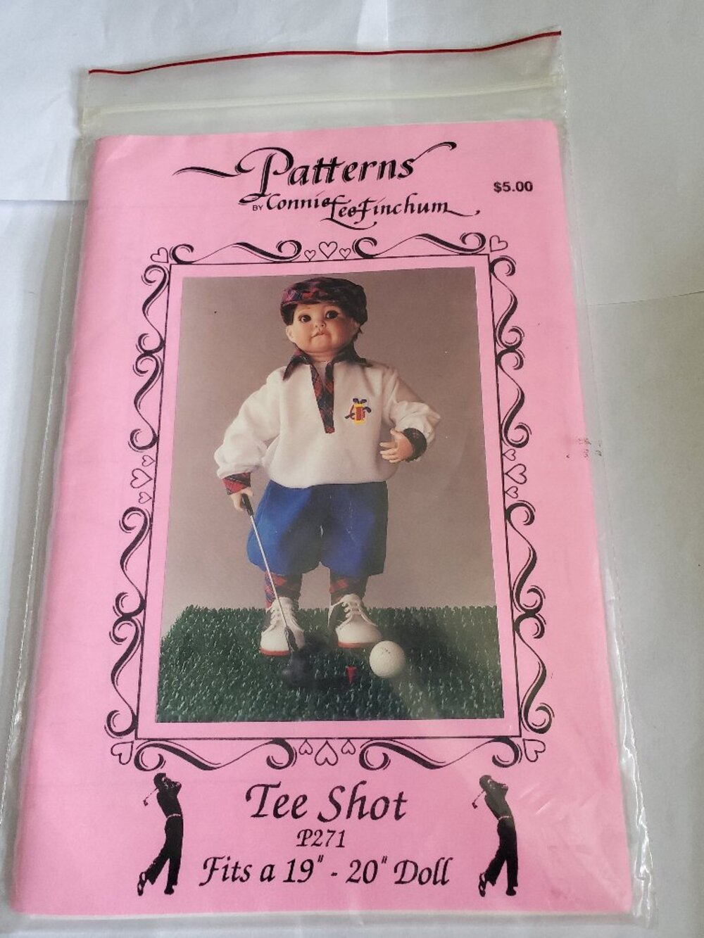 TEE SHOT P271 CONNIE LEE FINCHUM 19" 20" DOLL PATTERN